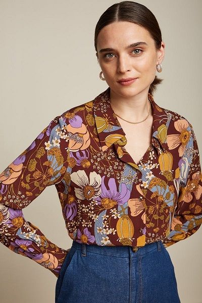 Winona Blouse Nifty Rum Brown