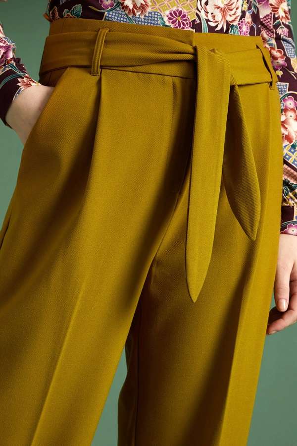 Ava Pants Tuillerie Chatreuse Yellow