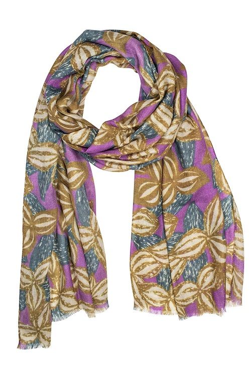 Scarf Woodcut Berry