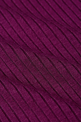 Carice V Top Uni Rib Caspia Purple