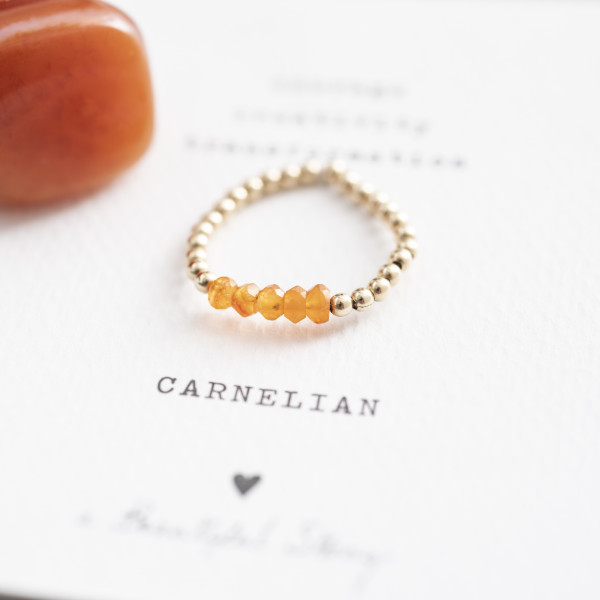 Beauty Carnelian Gold Ring