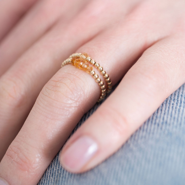 Beauty Carnelian Gold Ring