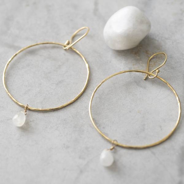 Embrace Moonstone Gold Earrings