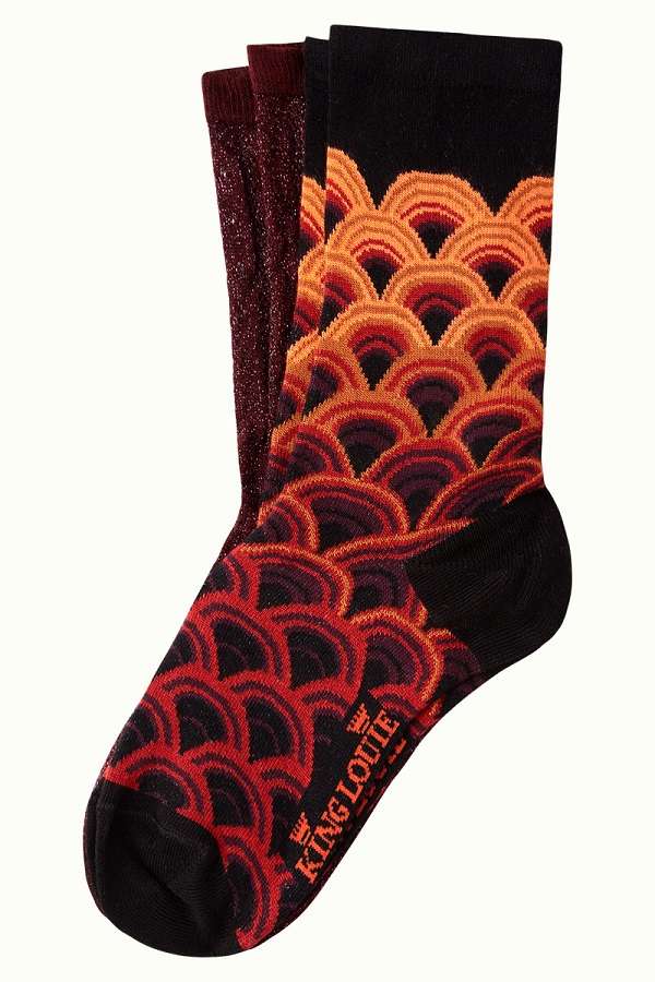 Socks 2 pack pastery Grape red