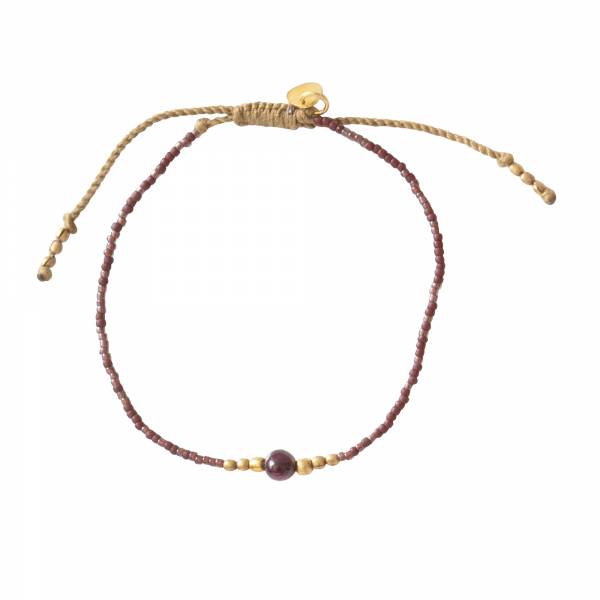 Iris Garnet Gold Bracelet