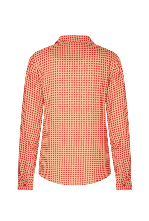 Blouse Basic Dots Tomato