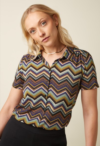 Maisie Blouse Shio Strong Blue