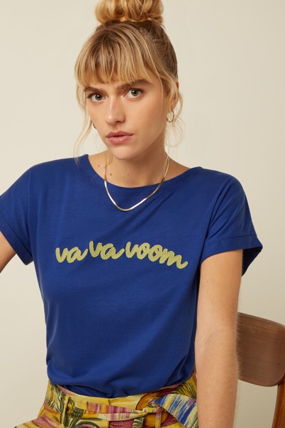 Aria Top Placement Print Mazarine