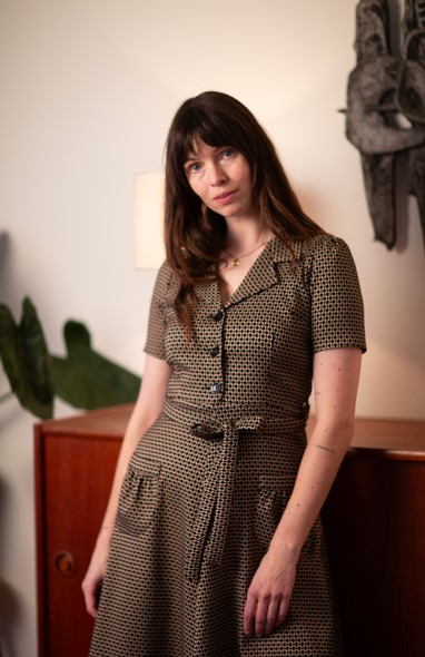 Revers Dress Midi Safiya Zwart