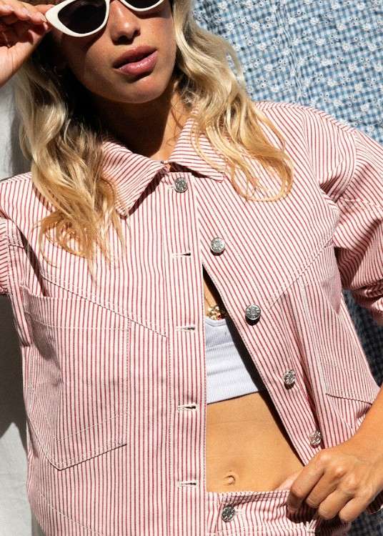 Jacket Valo Rayures Rouges