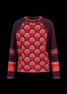 Gebreide Trui Cold Day Warm Heart Hot Wave Flower