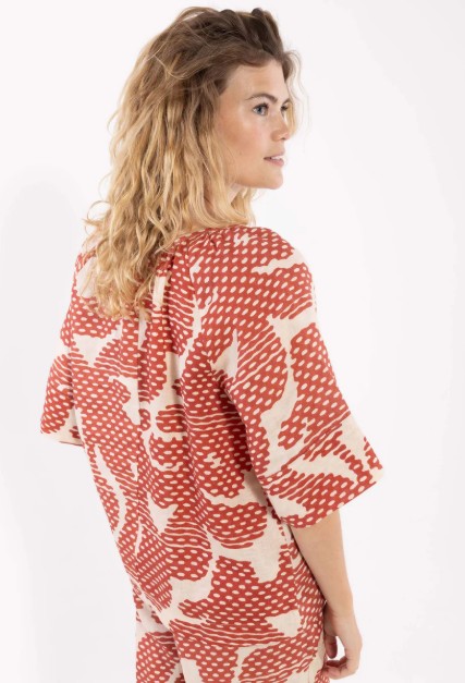 Daneshade Modal Linnen Top Aragon Nougat