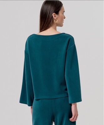 Wide T Shirt Bottle Green