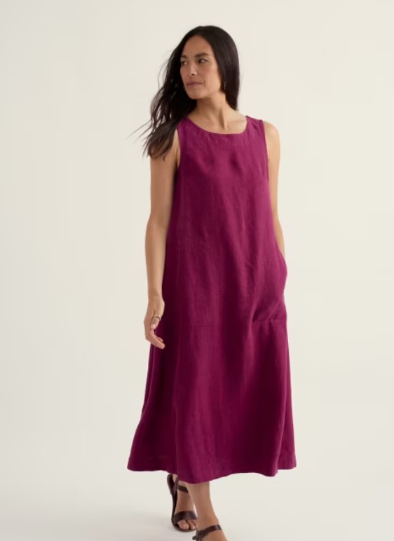 Cresting Wave Dress Dark Freesia