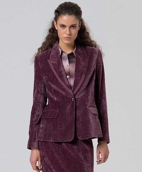 Blazer with printed Lining Bleuberry