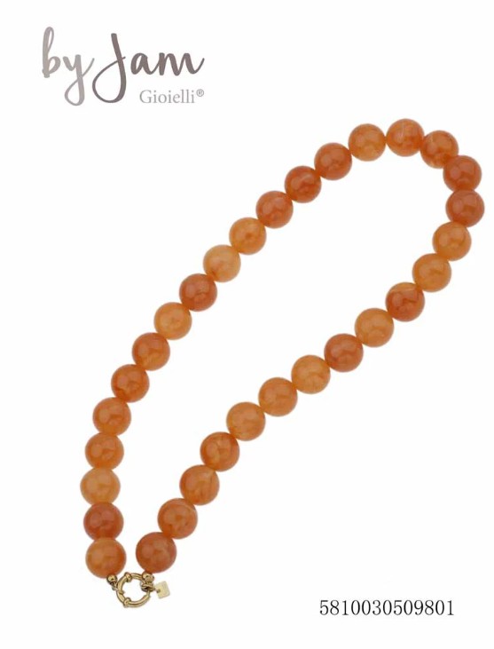 Ketting Kralen Cognac 