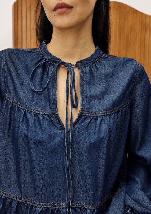 Blouse Denim Blue Jean