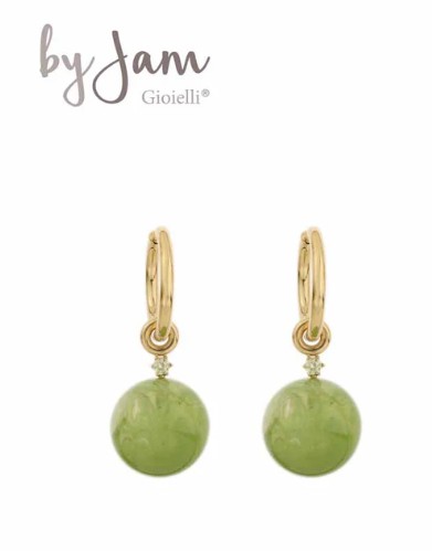 Earrings Round Olive