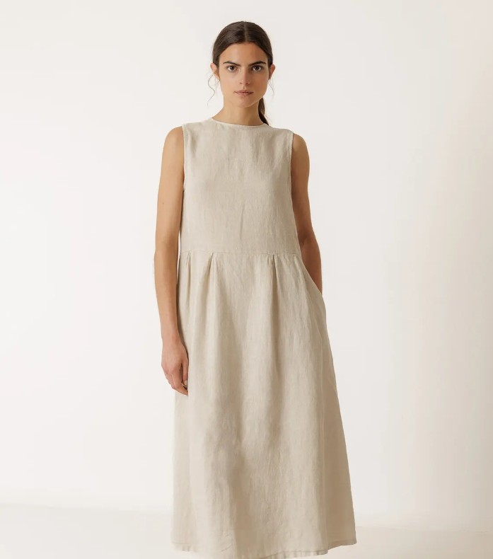 Linnen Multi Position Dress Stone