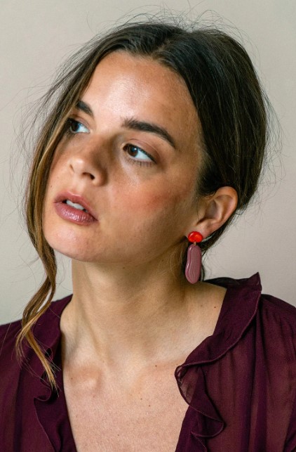 Earrings Nora Red Bloom