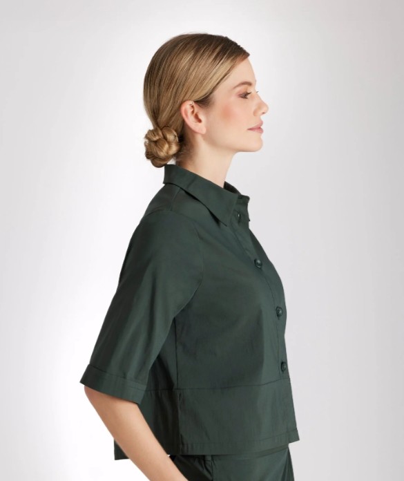 Kabuska Bluse Black Khaki