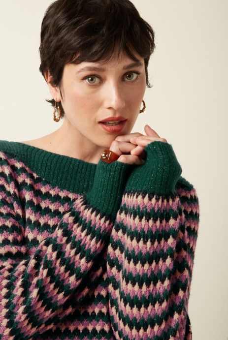 Erin Top Flora Pine Green