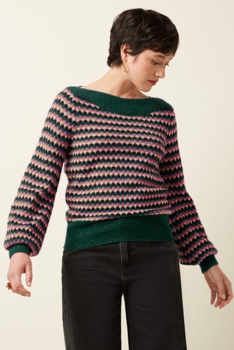 Erin Top Flora Pine Green