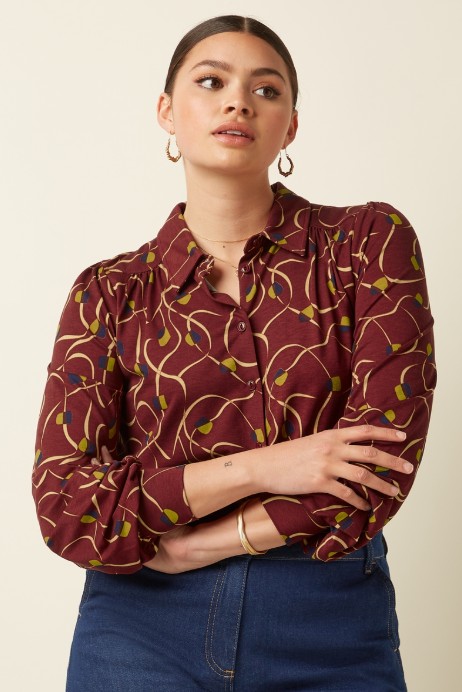 Carina Blouse Boogie Cabernet Red