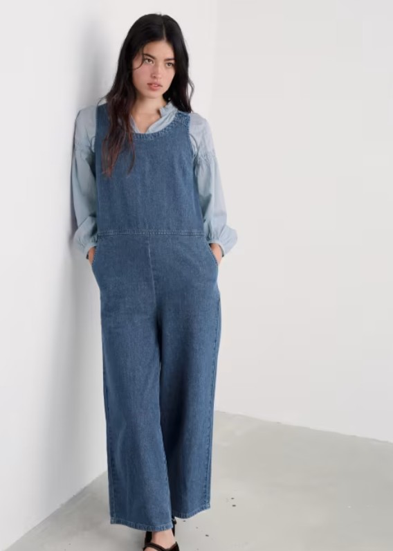 Salt Air Jumpsuit Mid Wash Denim