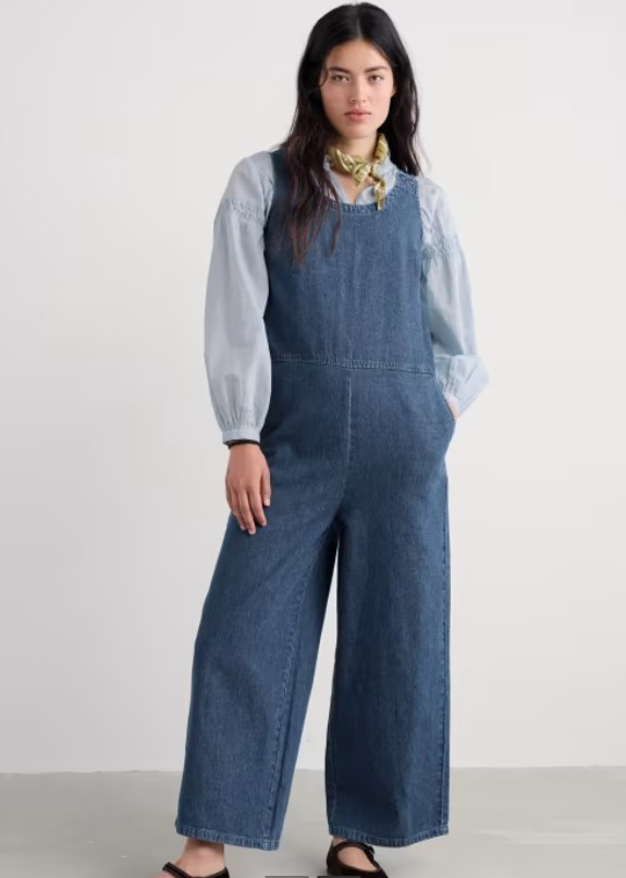 Salt Air Jumpsuit Mid Wash Denim