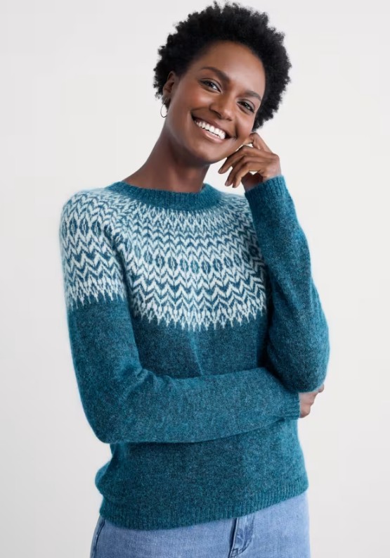 Spruce frost Jumper Mohair Hellebore Shore Limestone