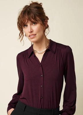 Carina Blouse Viscose Light Porto Red