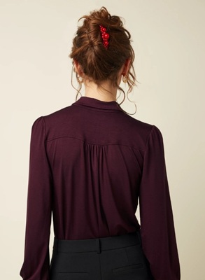 Carina Blouse Viscose Light Porto Red