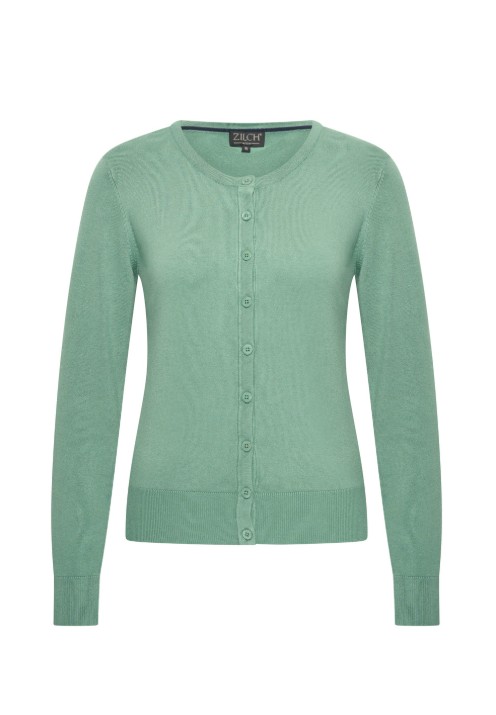 Cardigan Rond Neck Sea Green