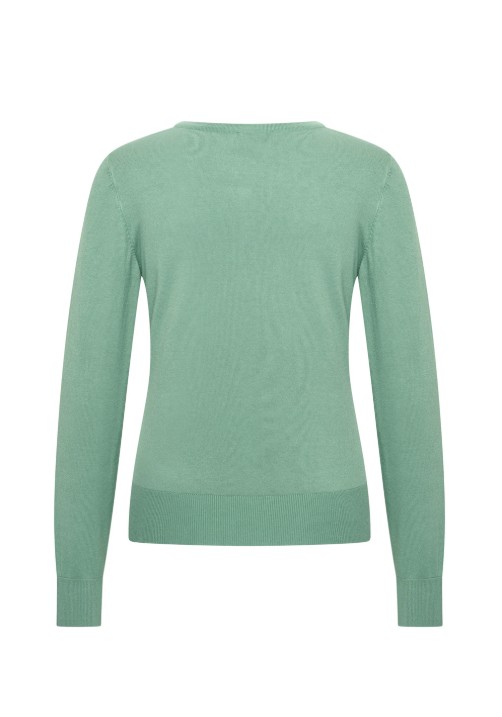 Cardigan Rond Neck Sea Green