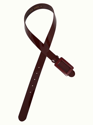 Patent belt Cabernet Red