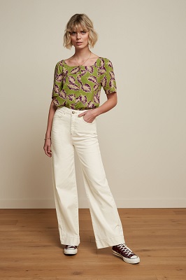 Marcie Pants Safari Denim Ivory