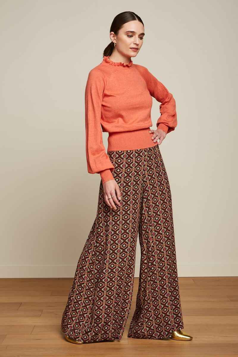 Palazzo Pants Hotspot Beaujolais Red