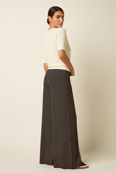 Border Palazzo Pants Piper Black