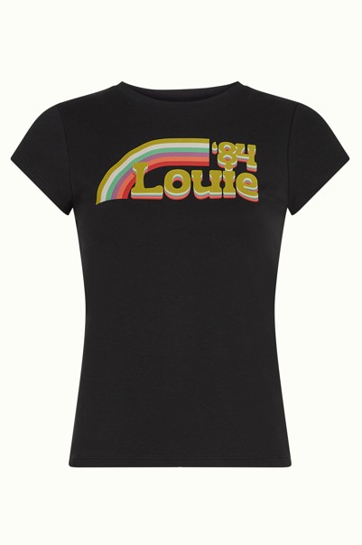 Cath Tee Placement Print Black