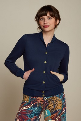 Cleo jacket Milano Uni Evening Blue