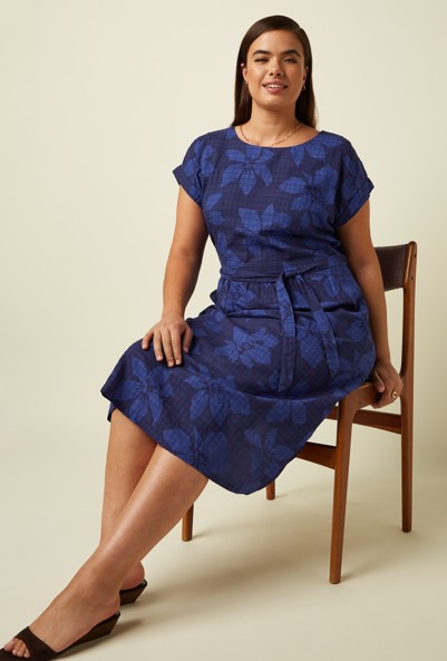 Betty Loose Fit Dress Saline Beacon Blue