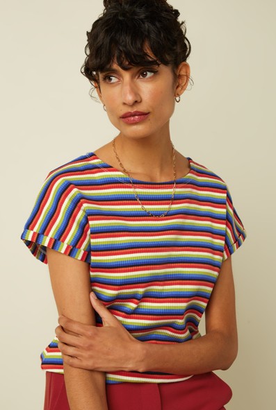 Aria Top samui Stripe Bluing