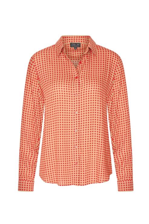 Blouse Basic Dots Tomato
