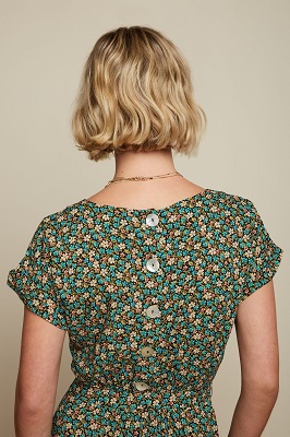betty Loose Fit Dress Caliente Atlantis green