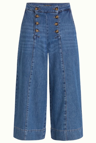 Melody Sailor Culotte Stone Denim Blue Tint