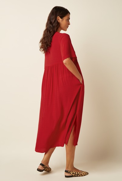 Ivana Dress Tortoise Chili Red