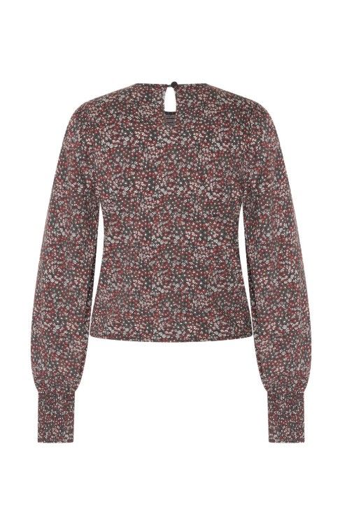 Top Smock Little  Flowers Black