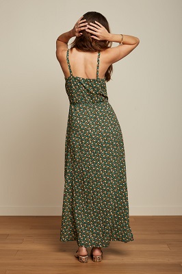 Allison maxi Dress Caliente Atlantis Green