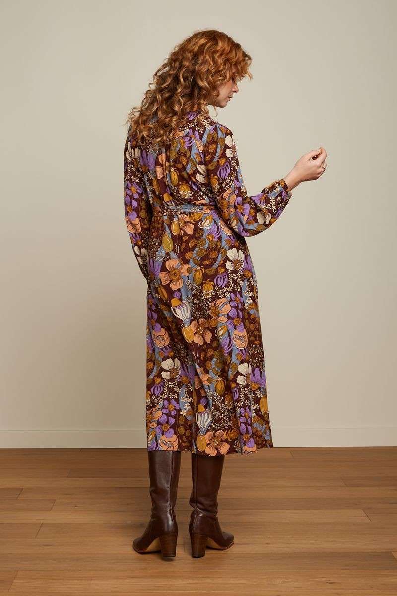 Carina Dress Nifty Rum Brown